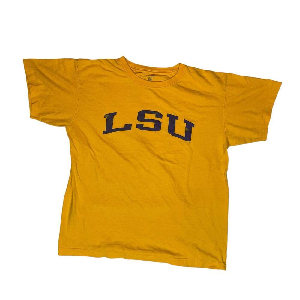 LSU Tigers Yellow T-Shirt Pro Edge Graphic Tee Mens L